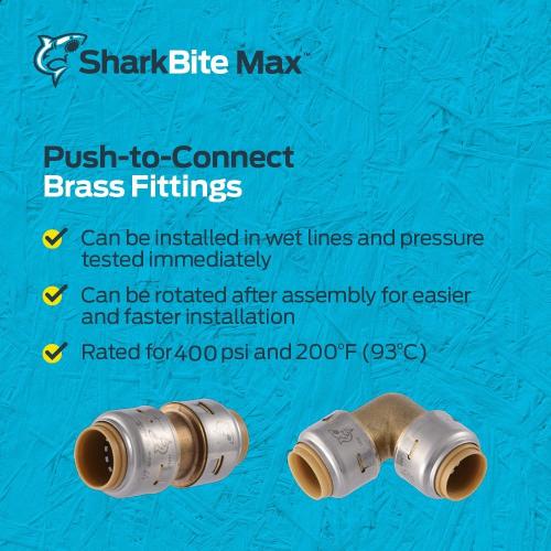 SharkBite 1/2-in Push-to-connect x 3/8-in OD Compression Brushed Nickel Quarter Turn Stop Angle Valve