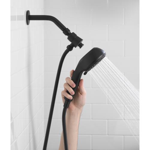 allen   roth Galway 6-Settings Matte Black 5-in Round Handheld Shower Head 1.8 GPM