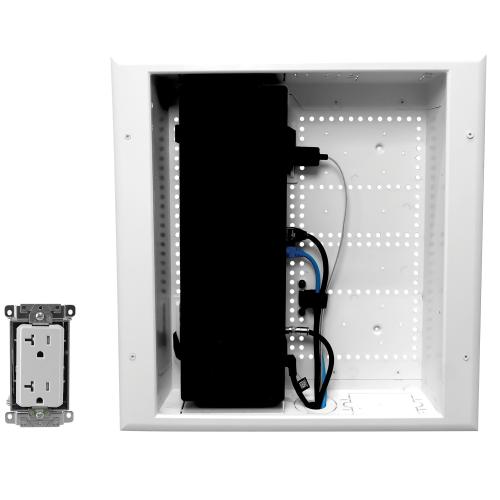 DataComm Electronics Connected Media Box with Power Receptacle