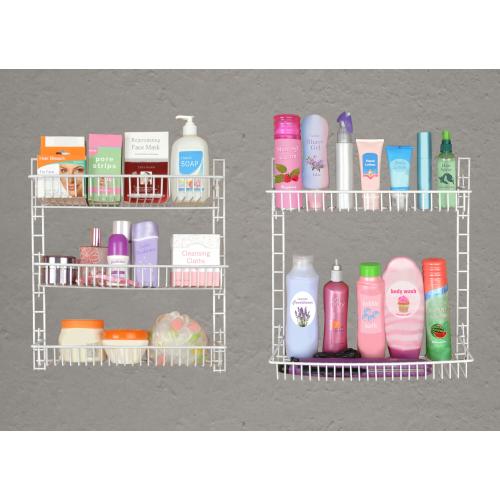 Smart Design 17-in W x 58.5-in H x 7-in D 5-Tier Hook-on White Stainless Steel Door Organizer