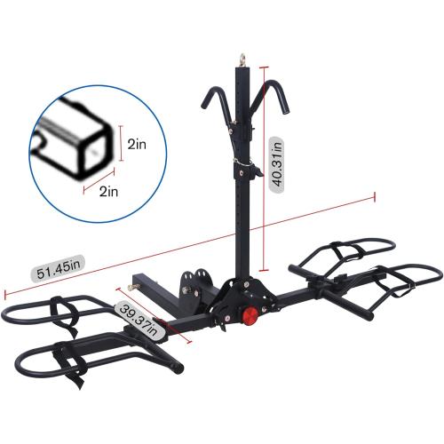 Young Electric Hitch Mount Platform Style 2-Bike Rack