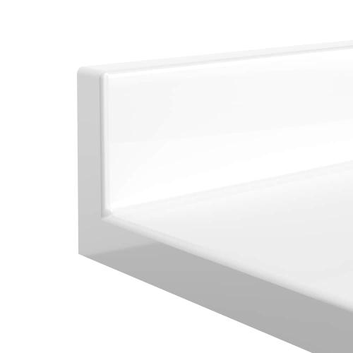 Project Source Cultured Marble Vanity Tops 49-in x 22-in White Cultured Marble Integral Single Sink 3-Hole Bathroom Vanity Top