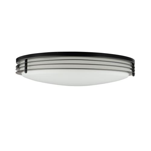 Good Earth Lighting Majestic 1-Light 17-in Matte brown LED Flush Mount Light