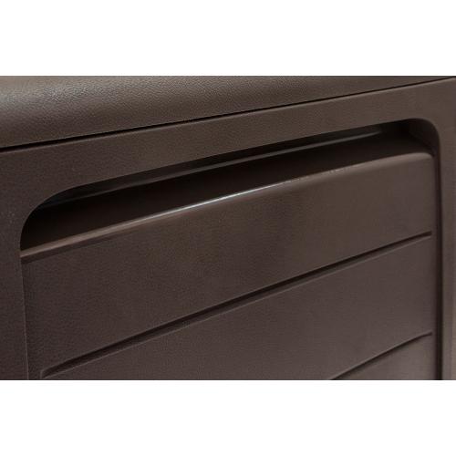 Keter Marvel Durable Outdoor Storage 15.6-in L x 45.9-in 71-Gallon Brown Plastic Deck Box