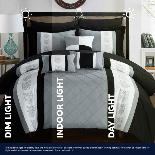 Chic Home Design Clayton 10-Piece Beige Queen Comforter Set