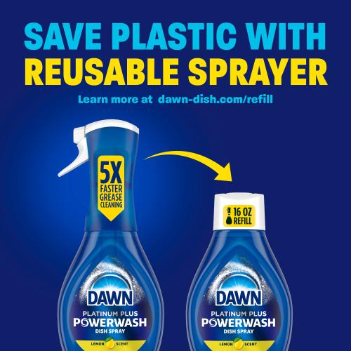 2 Pack Dawn Platinum Plus Powerwash 16-fl oz Lemon Dish Soap