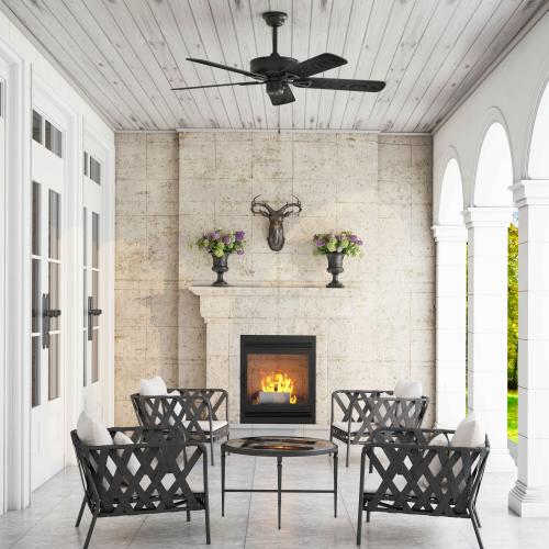 Harbor Breeze Calera 52-in Bronze with Aged Bronze Blades Indoor/Outdoor Ceiling Fan Light Kit Compatible (5-Blade)