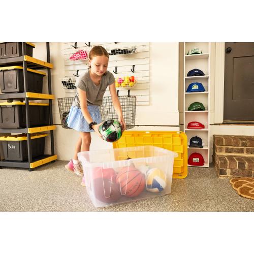 Project Source Commander Large 27-Gallon s (108-Quart) Clear Heavy Duty Tote