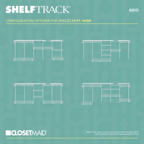 ClosetMaid ShelfTrack 7-ft to 10-ft x 12-in White Wire Closet Kit - no test
