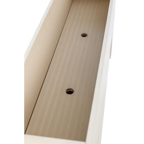 New Age Garden Rectangle 7.3-in W Medium Off-white Mixed/Composite Outdoor Window box with Drainage Holes