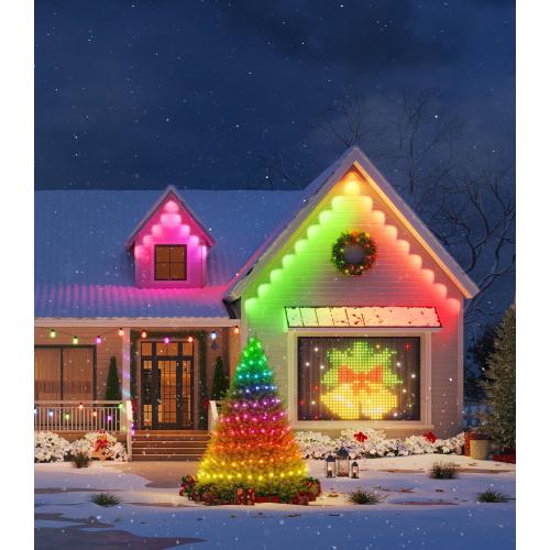 Govee 100-ft Plug-in White Indoor/Outdoor String Light with Color changing -Light LED Mini Bulbs Bluetooth Compatibility Wi-Fi Compatibility