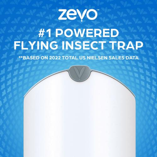Zevo M4 Insect Trap for Indoor/Outdoor Use - Eliminates Flies, Gnats, Mosquitos, and More - Odorless, Safe for Pets and Kids