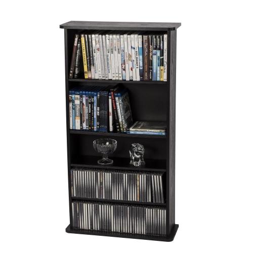 Atlantic Black Traditional Wood Media Cabinet