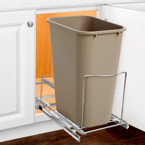 Lynk Professional 10.1-in W x 11.25-in H x 20.25-in D 1-Tier Cabinet-mount Silver/Chrome Metal Pull-out Under-sink Organizer