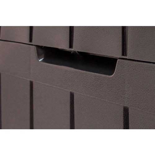 Keter Marvel Durable Outdoor Storage 15.6-in L x 45.9-in 71-Gallon Brown Plastic Deck Box