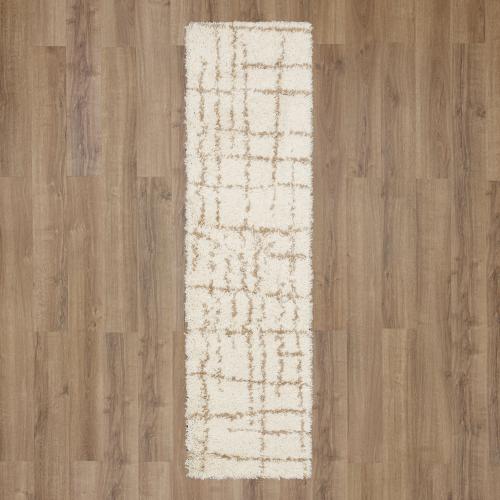 Origin 21 Desert Chessboard 2 X 7 (ft) Beige Indoor Runner Rug