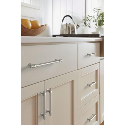 Amerock Winsome 7-9/16-in (192mm) Center to Center Satin Nickel Cylindrical Bar Drawer Pull