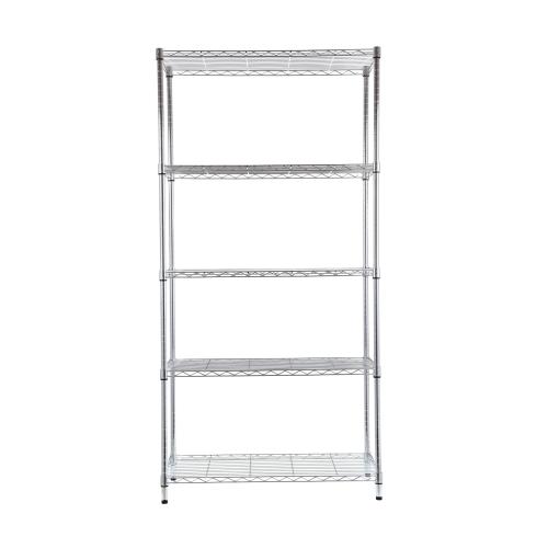 Style Selections Steel 5-Tier Utility Shelving Unit (36-in W x 16-in D x 72-in H), Chrome, (350-lb Capacity Per Shelf)