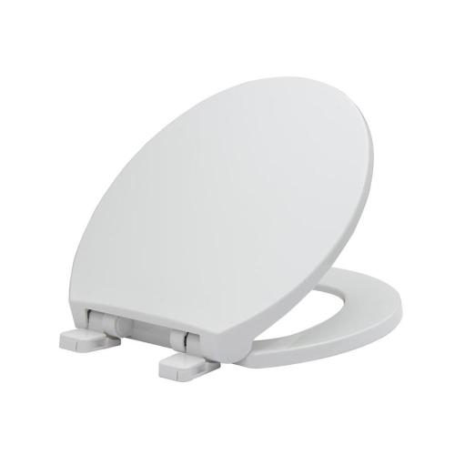 Project Source Plastic White Round Soft Close Toilet Seat