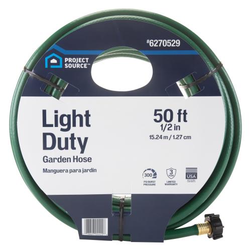 Project Source 1/2-in x 50-ft Light Vinyl Green Hose