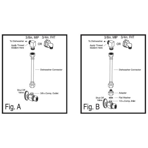 EASTMAN 8-ft 3/8-in Compression Inlet x 3/8-in Compression Outlet Stainless Steel Dishwasher Connector