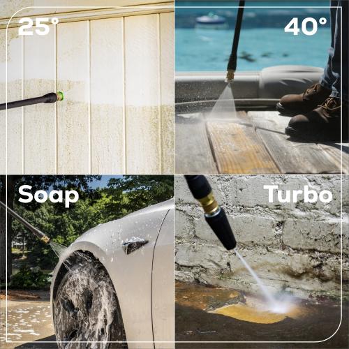 Greenworks 1900-PSI 1.2-GPM Cold Water Electric Pressure washer with 4 Spray Tips and Surface Cleaner