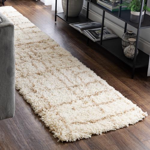 Origin 21 Desert Chessboard 2 X 7 (ft) Beige Indoor Runner Rug