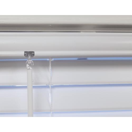 Project Source Premium 2-in Slat Width 27-in x 64-in Cordless White Vinyl Room Darkening Horizontal Blinds