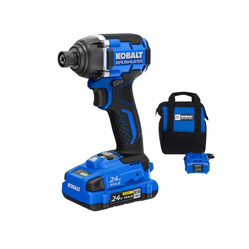 Kobalt 24-volt 1/4-in Brushless Cordless Impact Driver (Battery and Charger Included with Soft Bag)
