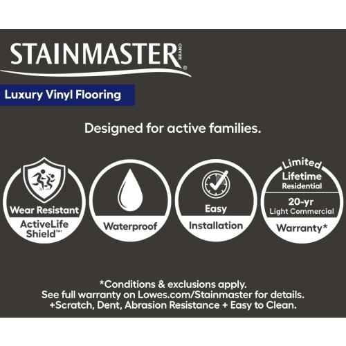STAINMASTER Fletcher Oak Brown 22-mil x 9-in W x 47-in L Waterproof Interlocking Luxury Vinyl Plank Flooring (18.78-sq ft/ Carton)