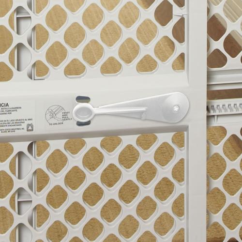 Toddleroo by North States 42-in x 26-in Pressure/Hardware Mounted Light Gray Plastic Safety Gate