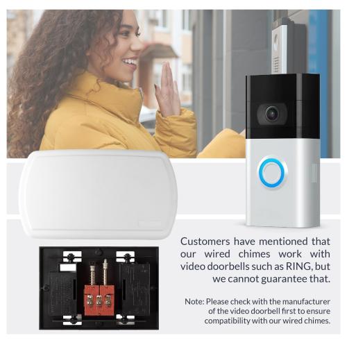 Newhouse Hardware White Wired Doorbell Doorbell kit