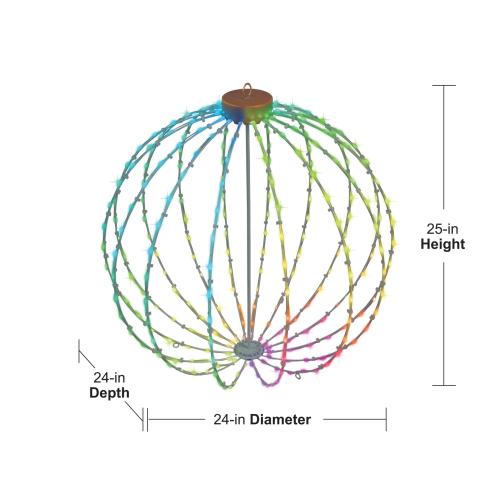 GE 2-ft LED RGB Ornament with Color Changing Lights