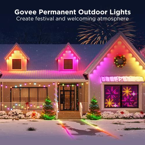 Govee 100-ft Plug-in White Indoor/Outdoor String Light with Color changing -Light LED Mini Bulbs Bluetooth Compatibility Wi-Fi Compatibility