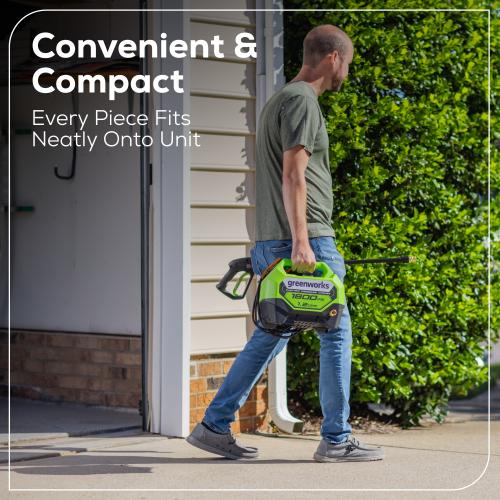 Greenworks 1800-PSI 1.2-GPM Cold Water Electric Pressure washer with 2 Spray Tips