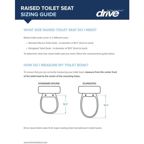 Drive Medical White Toilet seat riser