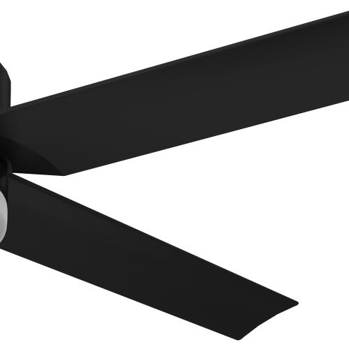 Harbor Breeze Reidsport 44-in Matte black Color-changing Integrated LED Indoor/Outdoor Downrod or Flush Mount Ceiling Fan with Light and Remote (5-Blade)