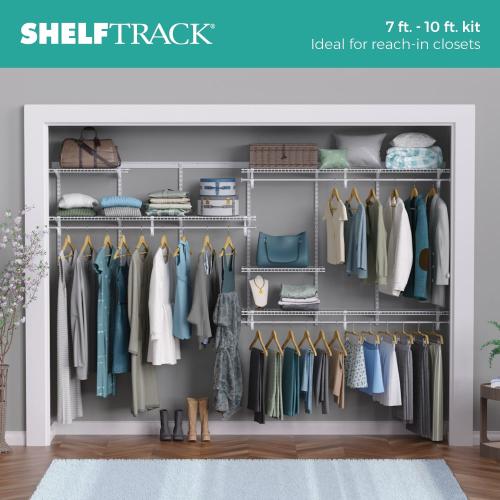 ClosetMaid ShelfTrack 7-ft to 10-ft x 12-in White Wire Closet Kit - no test