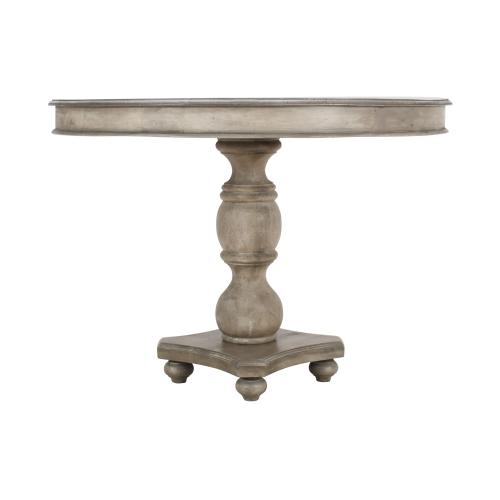 Benzara Washed White and Gray Round Contemporary/Modern Dining Table, Wood Base 42-in L x 31-in H (NO TEST)