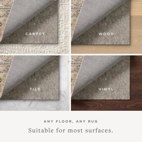 Loloi II 70 Polyester 30 Polypropylene Face 8 x 10 (ft) 0.13-in Thick Rectangular Recycled synthetic fiber Non-Slip Rug Pad