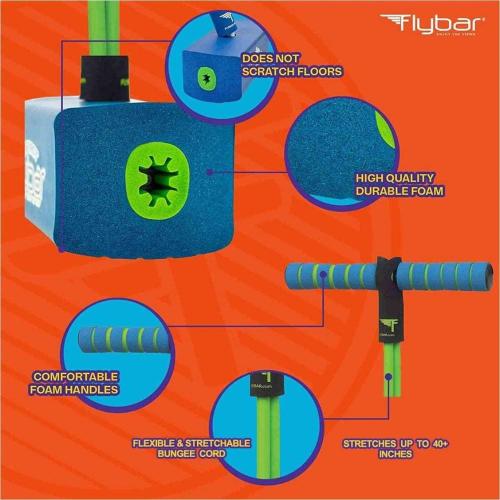 Flybar Durable Foam Bouncy Toy for Kids - Indoor/Outdoor Fun - Preschool Age 3  - Squeaky Sound - 6x5.5x11.5 Inches