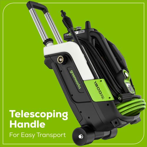 Greenworks 1900-PSI 1.2-GPM Cold Water Electric Pressure washer with 4 Spray Tips and Surface Cleaner