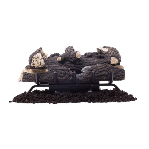 allen + roth 24.25-in 30000-BTU Dual-Burner Vent-free Gas Fireplace Logs with Thermostat