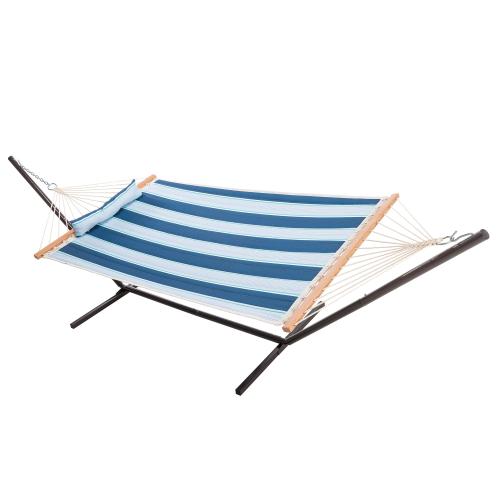 Style Selections Lexington Stripe Ocean Blue Quilted Hammock with Stand - missing parts