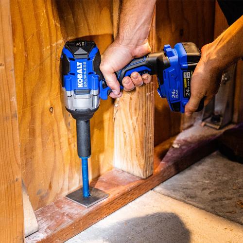 Kobalt 24-volt Variable Brushless 1/2-in Drive Cordless Impact Wrench (Battery and Charger Included)