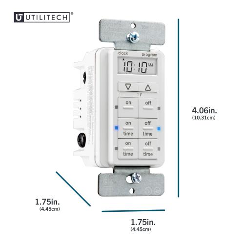 Utilitech 15-Amps 120-volt Indoor Programmable Digital Lighting Timer