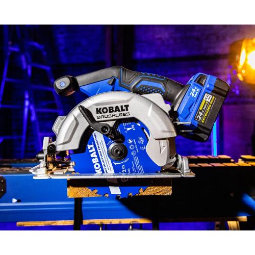 Kobalt Next-Gen 24-volt 6-1/2-in Brushless Cordless Circular Saw (Bare Tool)