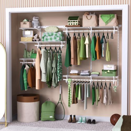 ClosetMaid ShelfTrack 7-ft to 10-ft x 12-in White Wire Closet Kit - no test