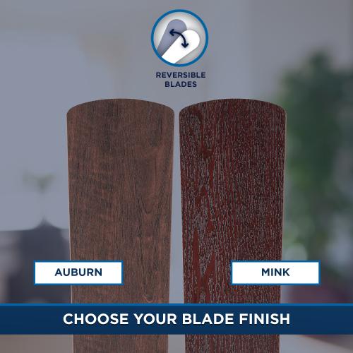 Harbor Breeze Centreville 42-in Flush Mount Oil-Rubbed Bronze with Auburn/Mink Blades Ceiling Fan With Light ( 5 -Blade )