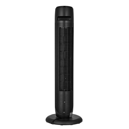 Utilitech 36-in 120 -Volt 3 -Speed Indoor BLACK/MATTE Oscillating Tower Fan with Remote
